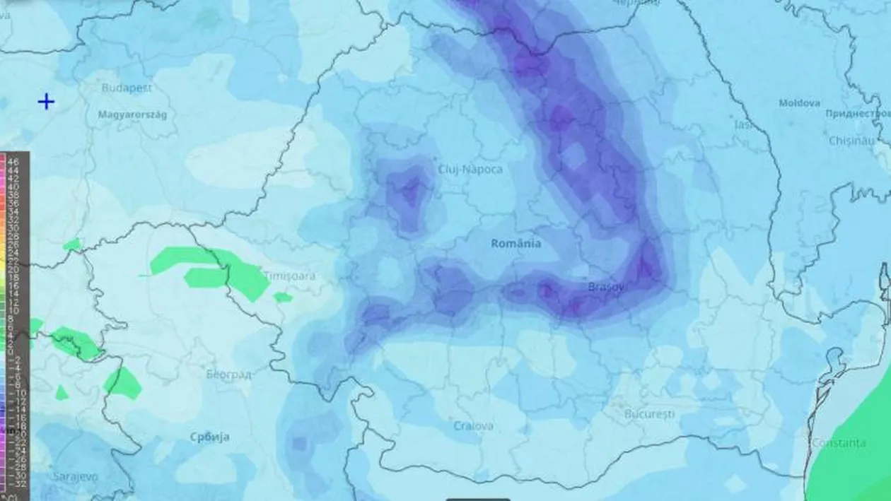 HARTA gerului în următoarele două zile. Anunţul meteorologilor: Vom avea un prim episod de iarnă autentică!