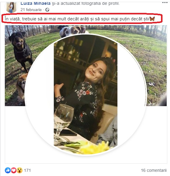 Sfâșietor! Ce a transmis Luiza Melencu pe Facebook cu ceva timp înainte să dispară pentru totdeauna și să fie măcelărită