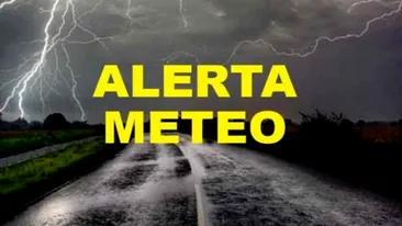 Alertă METEO! Cod portocaliu de ploi abundente și vijelii în aproape toată țara