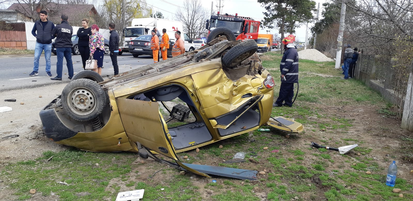 Traficul a fost blocat în zona producerii accidentului