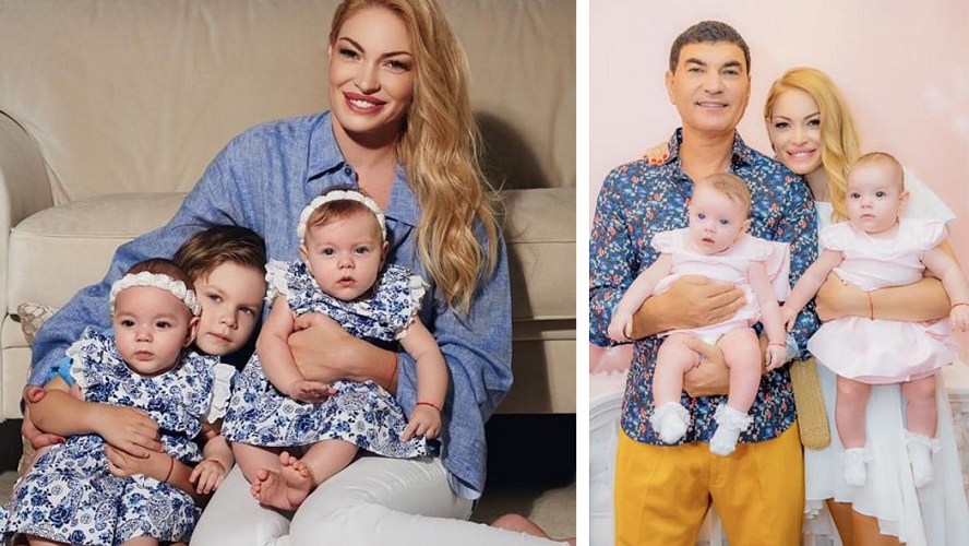 Valentina Pelinel și Cristi Borcea pregătesc botezul gemenelor. Indira și Rania vor împlini în curând 1 an