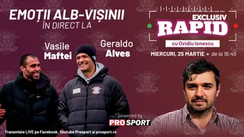 Geraldo Alves si Vasile Maftei vin la „EXCLUSIV RAPID”, în direct pe YouTube ProSport