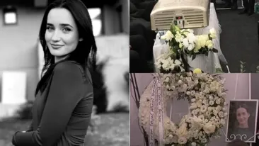 Amalia Semeniuc, tânăra rănită grav în accidentul din Suceava în care au murit mama și sora ei, a fost înmormântată. Imaginile durerii!