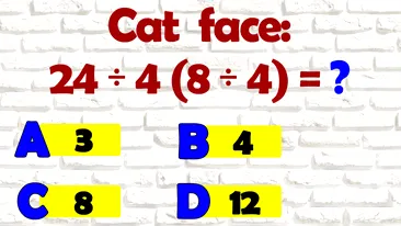 Test IQ pentru matematicieni | Calculați 24:4(8:4)