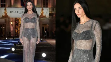 Demi Moore, apariție incendiară la evenimentul Dolce&Gabanna din Milano. La 61 de ani, actrița a tras toate privirile într-o rochie complet transparentă