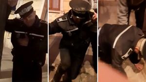 "Ei ne protejează!" Polițist din Galați, filmat beat mangă, încercând să dea o amendă