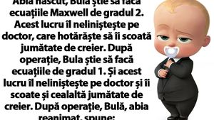 BANCUL ZILEI | Abia născut, Bulă știe să facă ecuațiile Maxwell de gradul 2