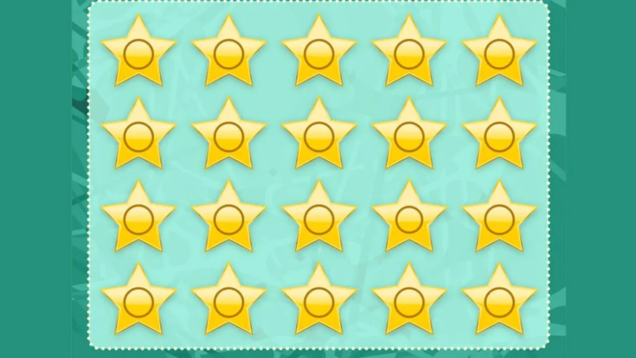 Test de logică | Găsiți steluța diferită de celelalte!