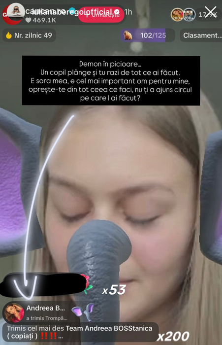 Ce făcea Andreea Bostănică în timp ce Ana Beregoi explica adevărul despre conflict