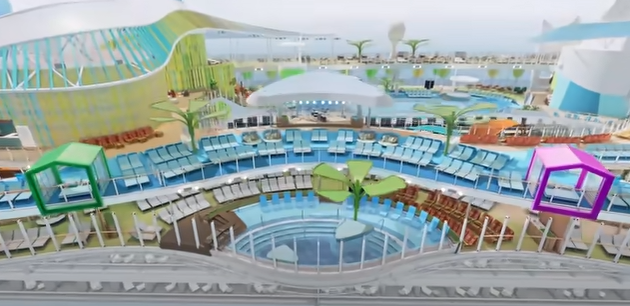 Cum arată cea mai mare navă din lume, Icon of the Seas. Depășește de 5 ori Titanicul și va găzdui aproape 8.000 de oameni