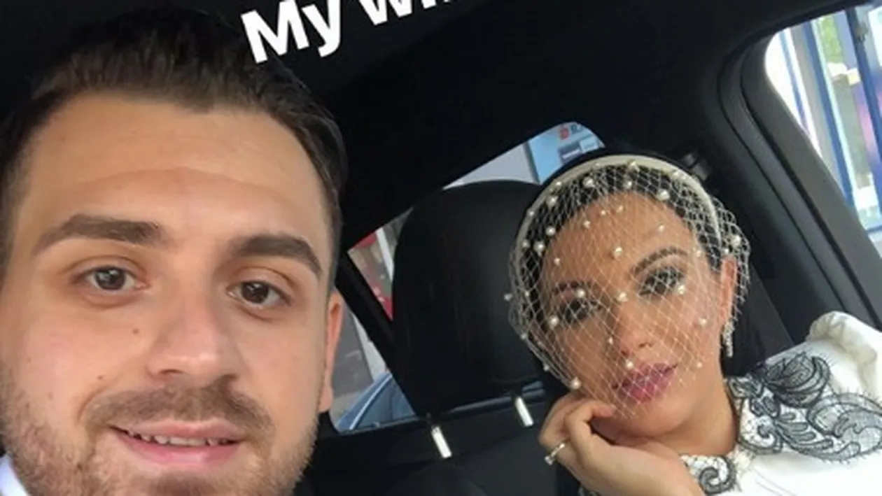 Betty Salam, apariție de prințesă în ziua cununiei! Primele imagini și mesajul unic scris pe sacoul de mire al lui Cătălin Vișănescu