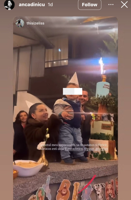 Băiețelul Ancăi Dinicu a împlinit un anișor! Primele imagini de la tăierea moțului