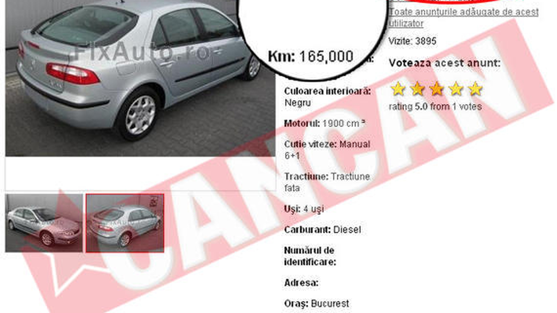 Mircea Badea, samsar de Balta Alba! Vezi aici cat cere pe Renault-ul lui cu aproape 200.000 de kilometri la bord!