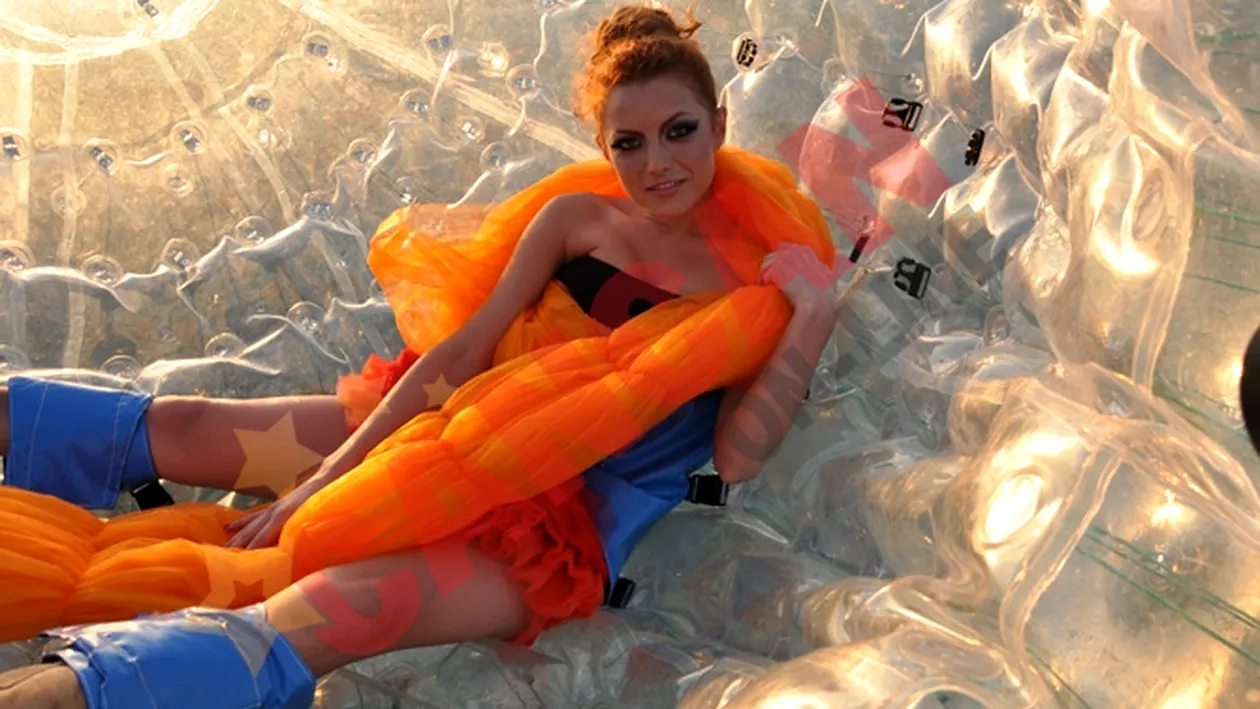 Elena Gheorghe a filmat un nou videoclip! S-a invartit intr-un balon care a ametit-o