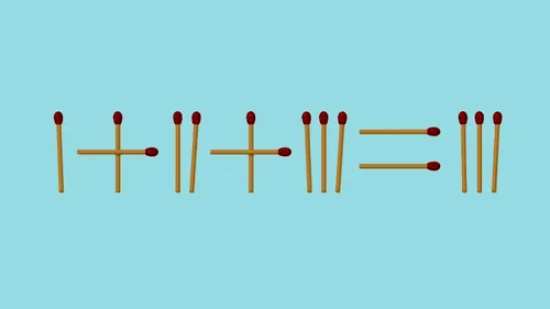 TEST IQ | Corectați I+II+III=III, mutați un singur băț de chibrit