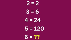 Test de inteligență | Cât este 6, dacă 2=2, 3=6, 4=24 și 5=120?