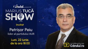 Marius Tucă Show începe luni, 22 iunie, de la ora 18.00, pe Gândul. Invitat: Petrișor Peiu