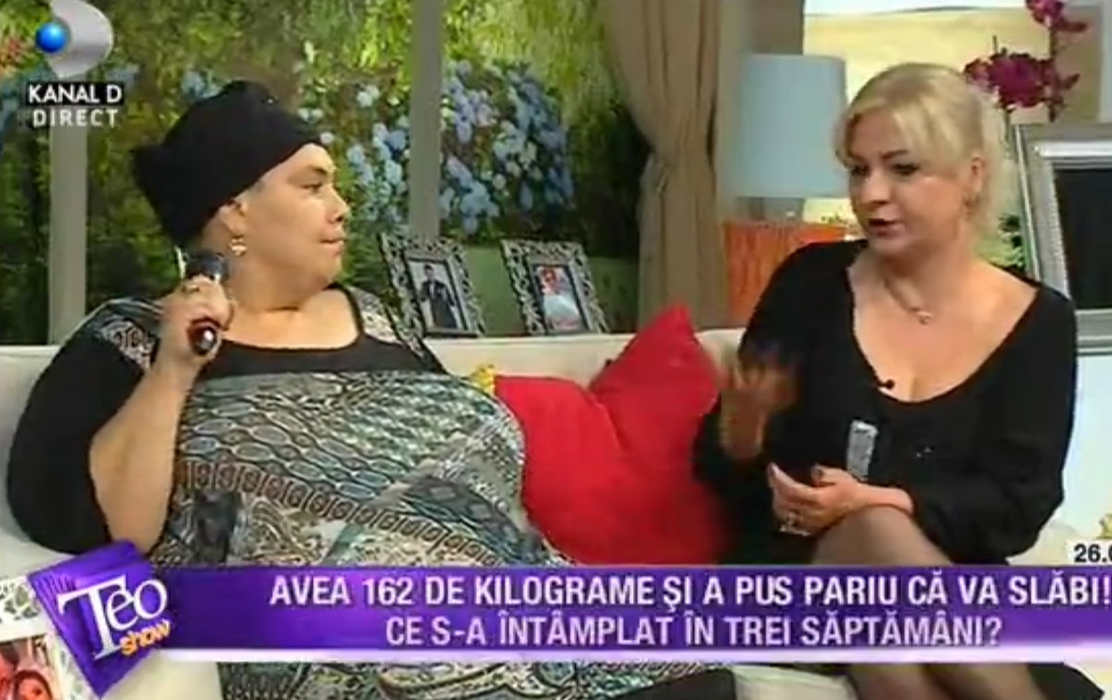 Aşa arăta Ioana Tufaru în urmă cu trei săptămâni, atunci când a promis că va slăbi