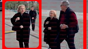 Văduva lui Mircea Lucescu a ajuns la Arena Națională. Imaginile durerii cu femeia care i-a fost alături antrenorului aproape 60 de ani