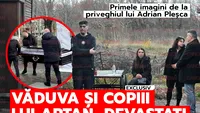 Primele imagini de la priveghiul lui Adrian Pleșca. Văduva și copiii lui Artan, devastați de durere