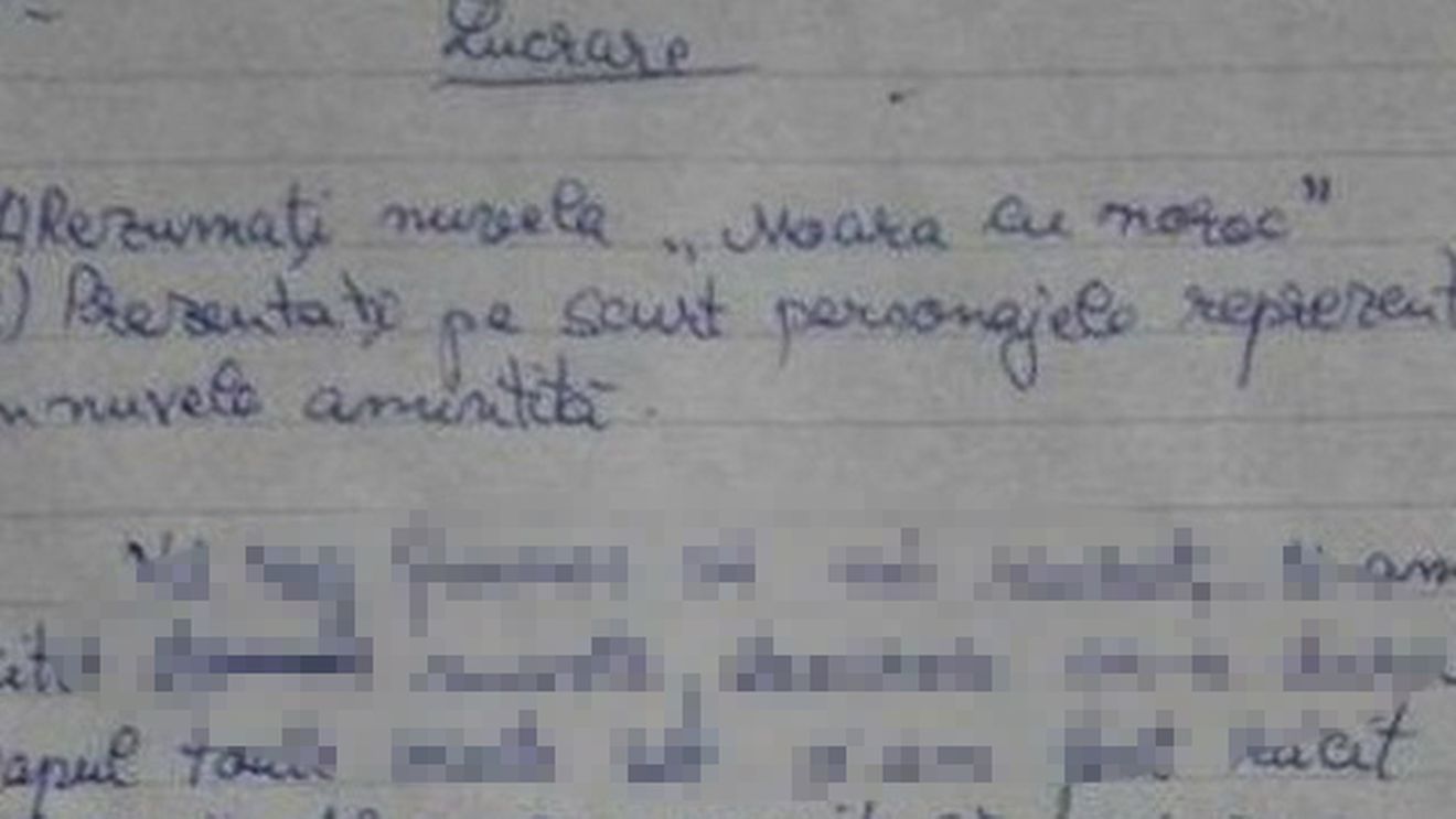 Ce a putut sa scrie un elev din Romania pe lucrarea de control! Toata clasa a ras de el iar profesoara i-a dat nota 4
