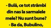 BANC | „Bulă, ce tot strâmbi din nas la sarmalele mele? Nu sunt bune?”