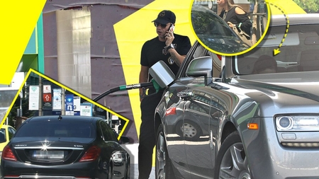 Reghe & Prodanca au blocat o benzinărie cu Rolls-ul și Maybach-ul de 550.000 €!