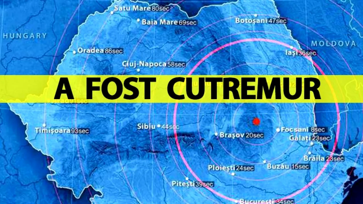 Cutremur mare în România, azi-noapte la ora 1:42. Lista orașelor afectate