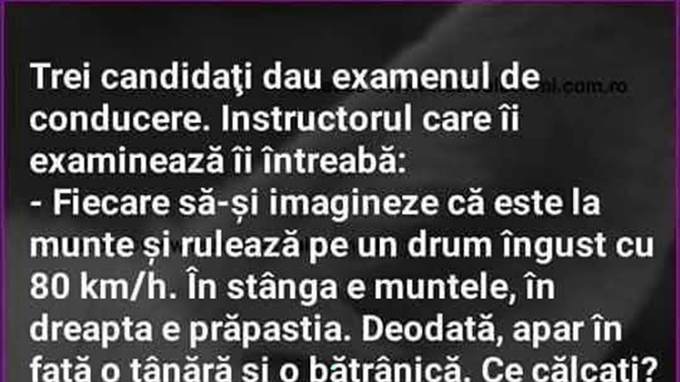 BANC | Trei candidați dau examenul de permis auto