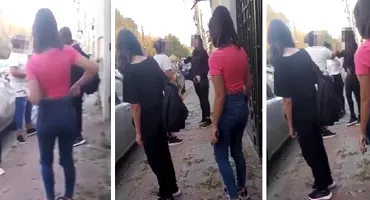 Scandal cu palme, îmbrânceli și înjurături, în fața unui liceu din Giurgiu. Motivul incredibil al agresării unei fete de 15 ani