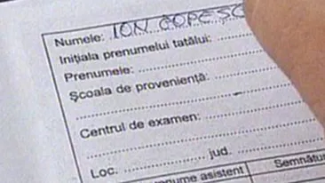30 de elevi din Pitesti s-au semnat pe foile de examen de la BAC cu numele folosit de profesor drept model!