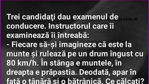 BANC | Trei candidați dau examenul de permis auto