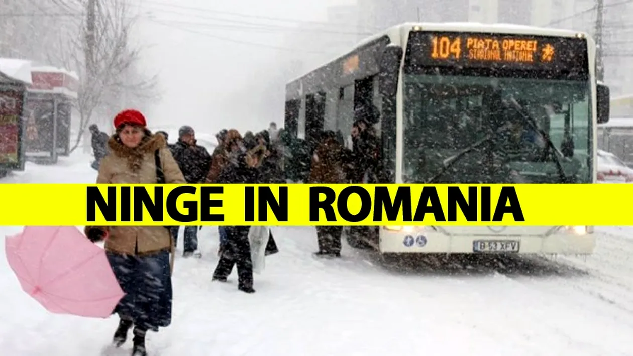 Unde ninge, acum, în România! Primii centimetri de zăpadă s-au depus deja