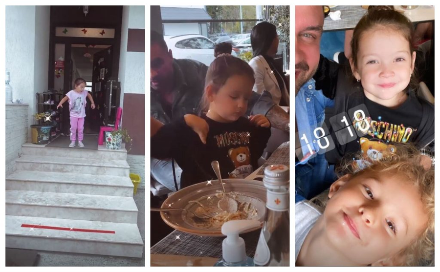 Ieri, Bianca Drăgușanu și Alex Bodi au luat masa în oraș împreună cu fiicele lor, dar și câțiva prieteni © Instagram Stories