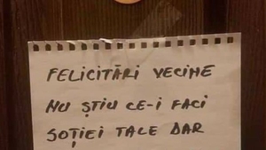 Ce bilețel a găsit un bărbat lipit pe ușa de la intrare , la doar câteva ore după o partidă de amor. Mesajul este demențial. FOTO
