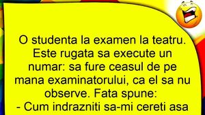 BANCUL ZILEI | Studenta și examenul la teatru