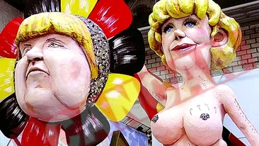 Angela Merkel, topless la carnaval