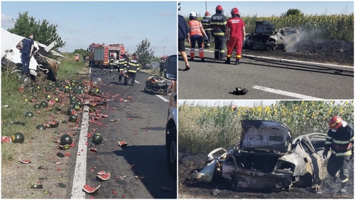 Tragedie în Teleorman! Doi șoferi au murit în urma unui accident violent. Traficul a fost blocat