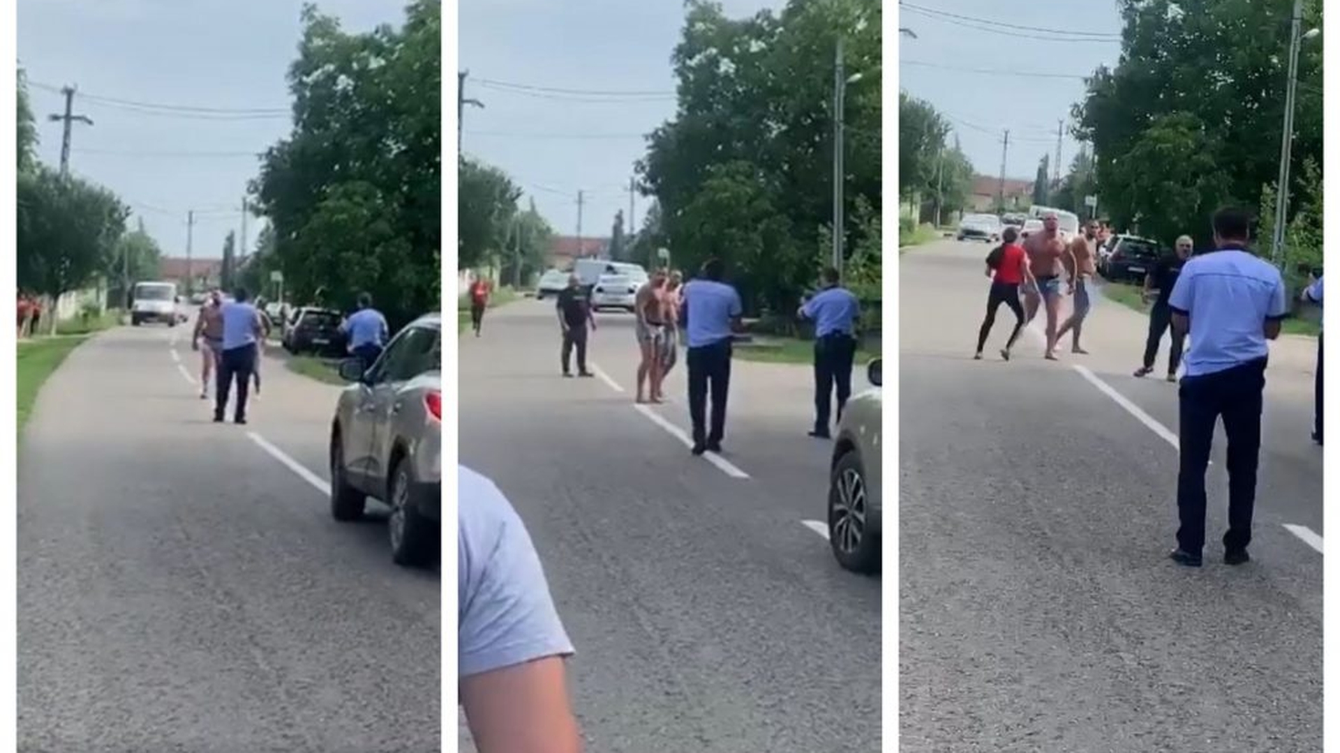 Scene șocante între polițiști și mai mulți bărbați în județul Gorj! Agenții au scos armele și au fost înjurați de scandalagii: “Vrei să te bat cu pistolul în mână?”