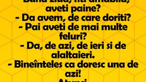 BANC | Merge Bulă la un magazin alimentar și întreabă: "Bună ziua, fiți amabilă, aveți pâine?"