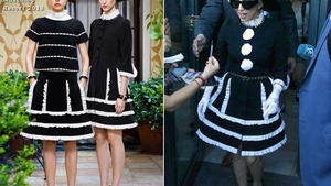 Lady Gaga a purtat la Bucuresti o tinuta care va fi lansata anul viitor! Uite cum a modificat rochia Moschino din colectia 2013