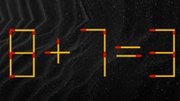 Test IQ cu chibrituri | Corectați 8+7=3, mutând un singur băț