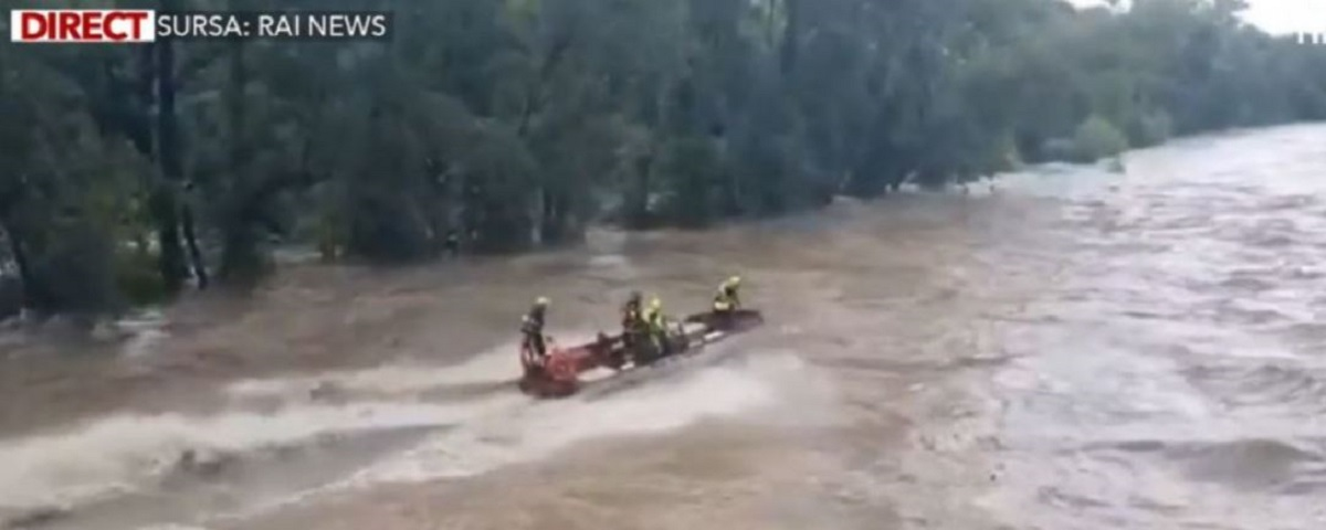 Autorităție din Italia îi caută pe cei trei români dispăruți îna apele râului Natisone/ sursă foto: captură video
