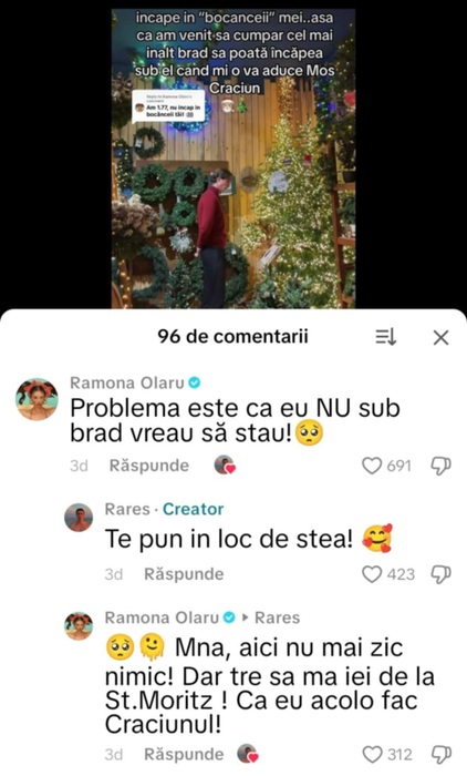 Ramona Olaru, flirt fără perdea pe TikTok! Cine este tânărul cu care și-a făcut deja planuri de sărbători