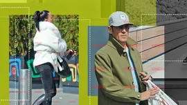 Ștefan Bănică Jr. e gata de vară, Lavinia Pîrva, încă în plină iarnă. Vremea de afară nu i-a prins pe aceeași frecvență