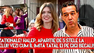 IMAGINI SENZATIONALE! HALEP, APARITIE DE 5 STELE LA NUNTA FRATELUI! VEZI CUM IL IMITA TATAL EI PE GIGI BECALI! VIDEO