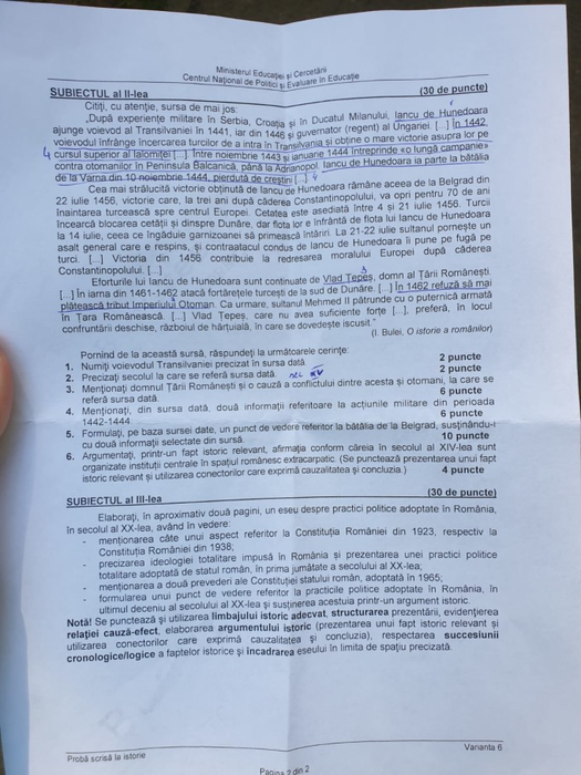Subiecte BAC la Istorie. Ce a picat în 2020 la Bacalaureat. Emoţii uriaşe