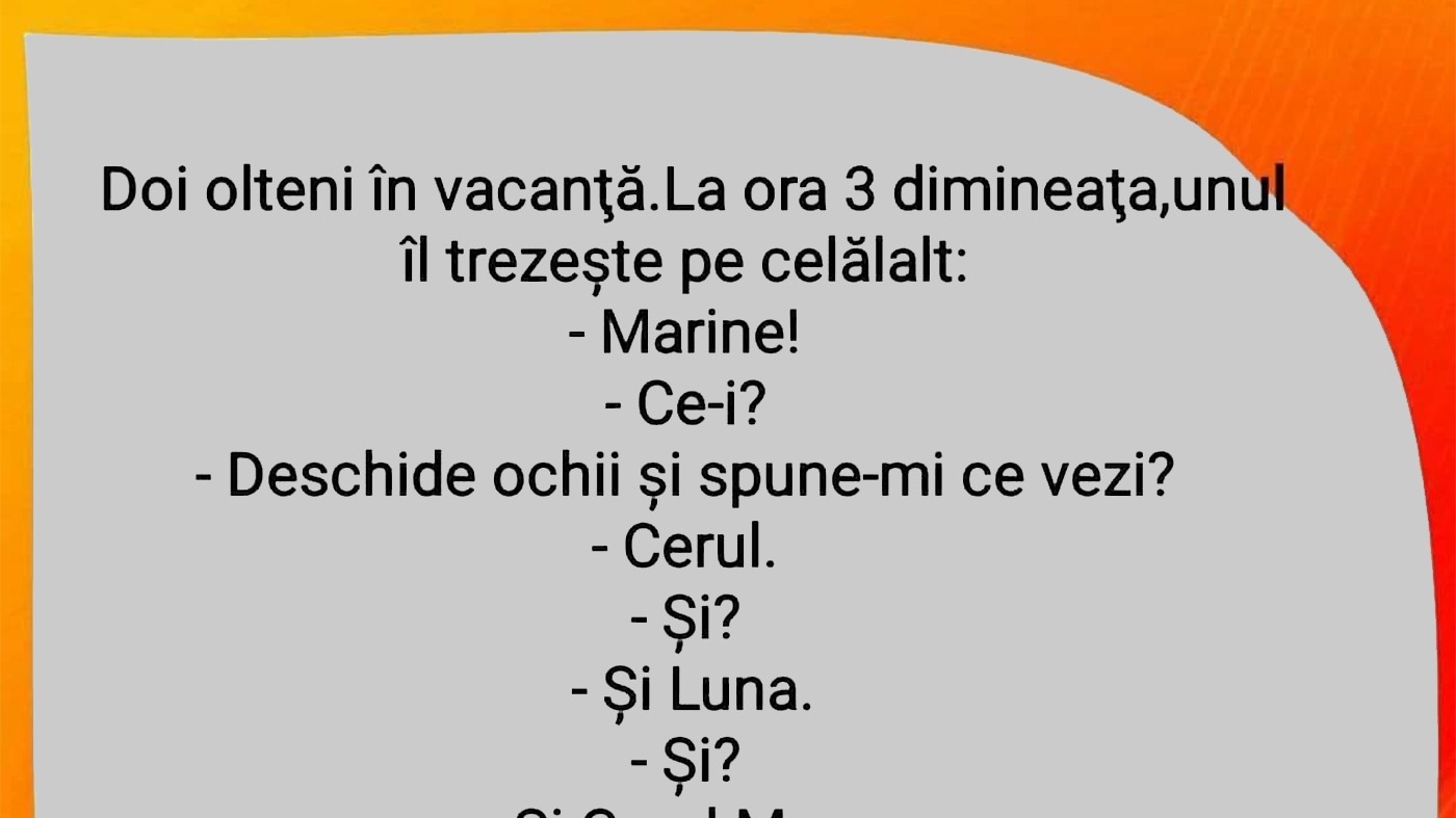 BANCUL ZILEI | Doi olteni în vacanță