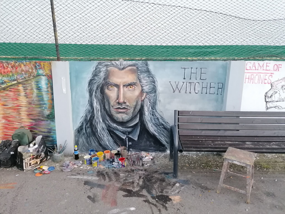Artistul a realizat opere inedite pentru a înfrumuseța faleza râului Olănești