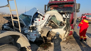 Accident cumplit pe A1! Mașinile s-au transformat în mormane de fiare. Șoferii nu au avut nicio șansă